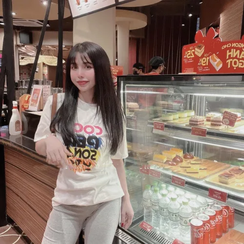 Áo thun thái nữ form suông chữ màu Cool Per