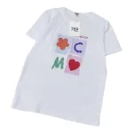 Áo thun thái nữ form rộng in logo màu