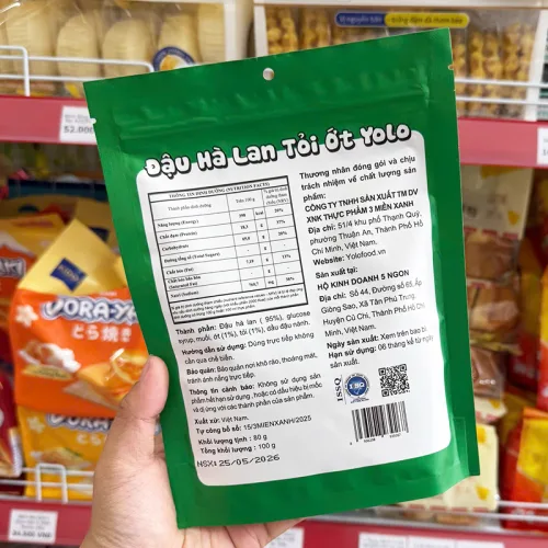 Đậu Hà Lan Tỏi Ớt Yolo Food 100g