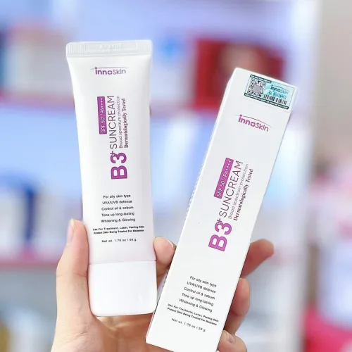 B3 innoskin tím: bản nâng cấp 8 màng lọc cho da thiên dầu, bã nhờn  nâng tone da siêu đẹp