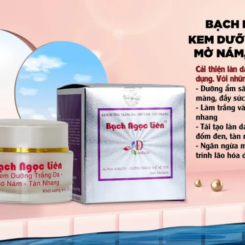 Bạch Ngọc Liên tím  dòng kem face dưỡng trắng da mờ nám tàn nhang