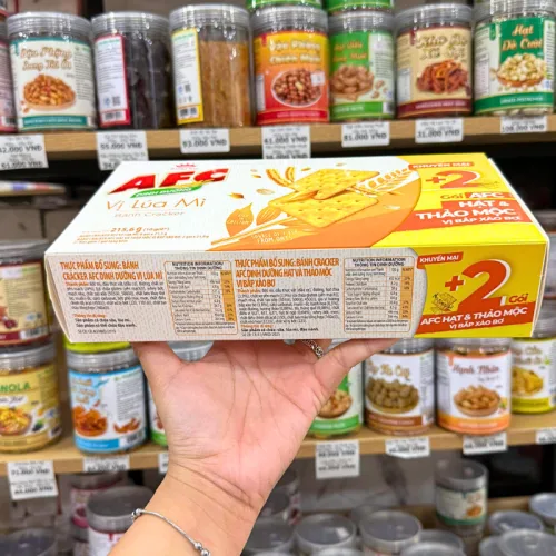 Bánh Afc Vị Lúa Mì - Bánh Kinh Đô Afc Dinh Dưỡng 215.6g (10 Gói)