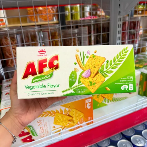 Bánh Afc Vị Rau - Bánh Kinh Đô Afc Dinh Dưỡng 172g (8 Gói x 21,5g)