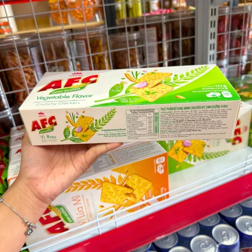 Bánh Afc Vị Rau - Bánh Kinh Đô Afc Dinh Dưỡng 172g (8 Gói x 21,5g)