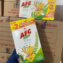 Bánh AFC Vị Rau + 2 Gói Hạt & Thảo Mộc Vị Bắp Xào Bơ 215,6g