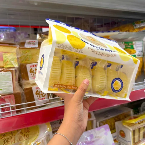 Bánh Bông Lan Hấp Phô Mai AXIQIN 7 Cái 360g