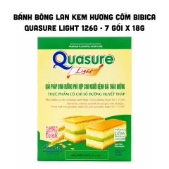 Bánh Bông Lan Kem Hương Cốm Bibica Quasure Light 126g - 7 Gói x 18g
