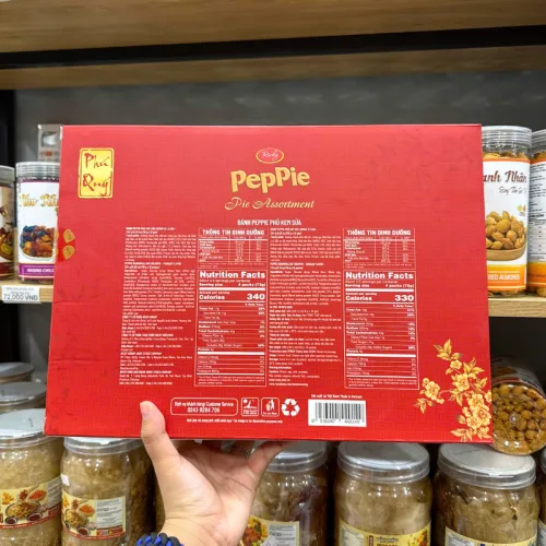 Bánh Bông Lan Phủ Kem Sữa RICHY PEPPIE Phú Quý Hộp Giấy 468g