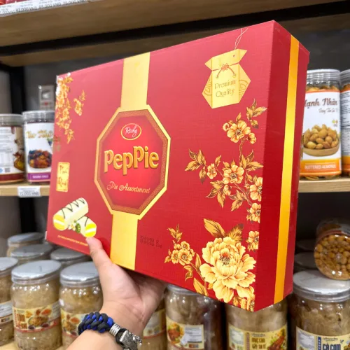 Bánh Bông Lan Phủ Kem Sữa RICHY PEPPIE Phú Quý Hộp Giấy 468g