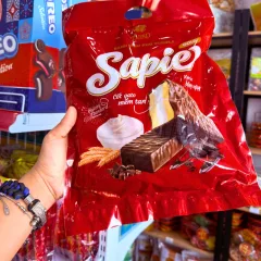 Bánh Bông Lan Phủ Socola SAPIE Gold Túi 180g (10 Bánh x 18g)