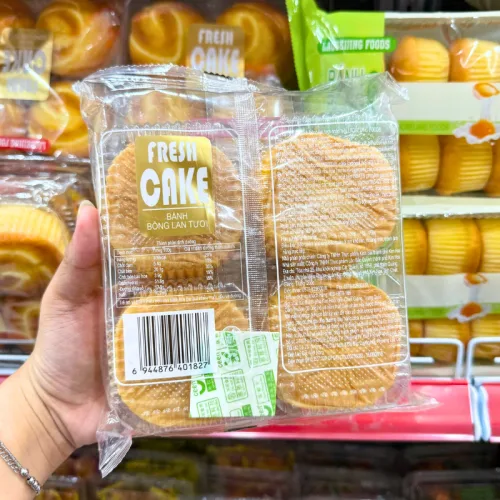 Bánh Bông Lan Tươi Laobeijing Foods Vị Bơ Sữa Khay 4 Cái 183g