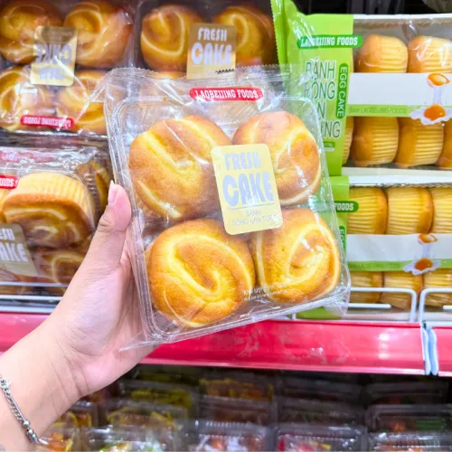 Bánh Bông Lan Tươi Laobeijing Foods Vị Bơ Sữa Khay 4 Cái (183g x 24 Khay)