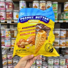 Bánh Ốc Quế Waffle Bơ Đậu Phộng Socola BX 300g