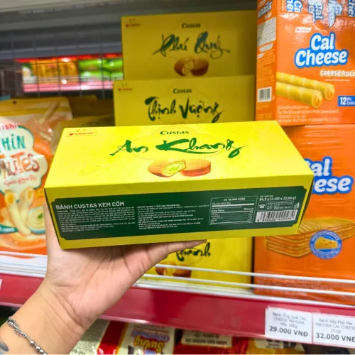 Bánh Custas Nhân Kem Cốm An Khang Hộp 94,2g