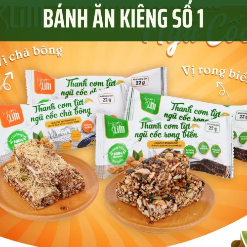 Bánh gạo lứt ngũ cốc Herbslim