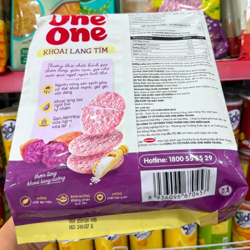 Bánh Gạo One One Khoai Lang Tím 166gr
