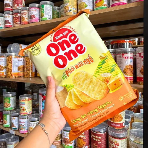 Bánh Gạo ONE ONE Vị Phô Mai Bắp 118g Bịch Màu Cam