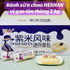 Bánh Mì Sữa Chua HESHAN Vị Gạo Tím - Thùng 2kg