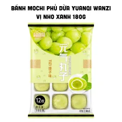 Bánh Mochi Phủ Dừa Yuanqi Wanzi Vị Nho Xanh 180g