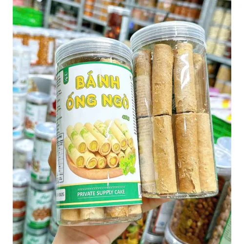 Bánh Ống Ngò Sầu Riêng Thơm Ngon 400g Hộp