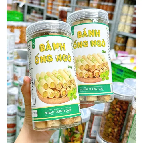 Bánh Ống Ngò Sầu Riêng Thơm Ngon 400g Hộp