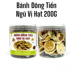 Bánh Đồng Tiền Ngũ Vị Hạt 200g Hộp Pet