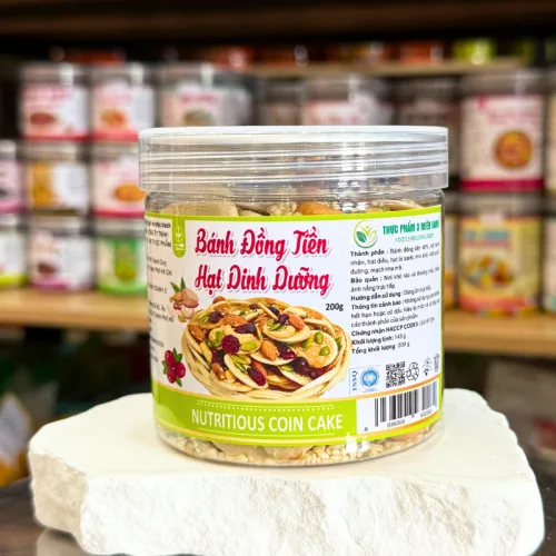 Bánh Đồng Tiền Ngũ Vị Hạt 200g Hộp Pet
