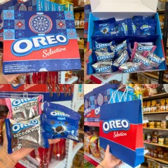 Bánh Oreo Pie (Vị Dâu, Socola, Vani) - Bánh Kinh Đô Oreo 374.4g (15 Gói) - Kèm Túi