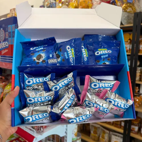 Bánh Oreo Pie (Vị Dâu, Socola, Vani) - Bánh Kinh Đô Oreo 374.4g (15 Gói) - Kèm Túi