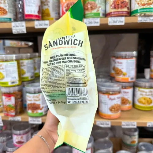 Bánh ORION BON! Sandwich Vị Sốt Bơ Phô Mai Chà Bông 147g