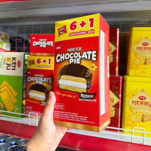Bánh Phủ Socola NABATI NEXTAR CHOCOLATE PIE 6+1 196g