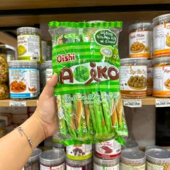 Bánh Que Kem OISHI AKIKO Nhân Sữa Dừa 140g - Màu Xanh Lá