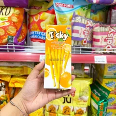 Bánh Que Đũa Phủ Yogurt Cam Ticky Uni Firms - Màu Cam