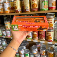 Bánh Que Xốp Phủ Socola MAYORA SUPERSTAR 150g (12 Cây x 12,5g)