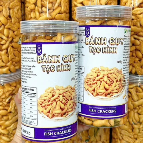 Bánh Quy Cá Vị Bơ Sữa Thơm Ngon - Bánh Quy Tạo Hình 250g Hộp Pet