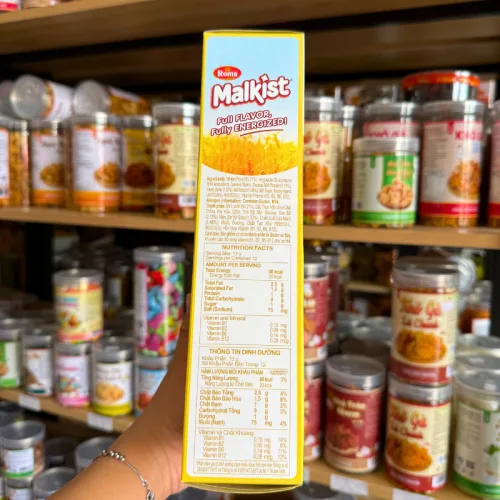 Bánh Quy Giòn Lúa Mạch Phô Mai ROMA MALKIST Vàng 168g - Hộp 12 Gói