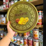 Bánh Quy Hộp Thiếc MAJESTIC Hộp Tròn Đồng Tiền Vàng 382g