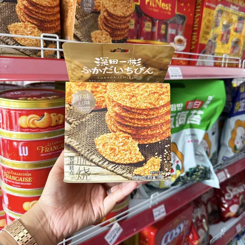 Bánh Quy Mè Tôm Nướng Fukada Ichibin Đài Loan 168g