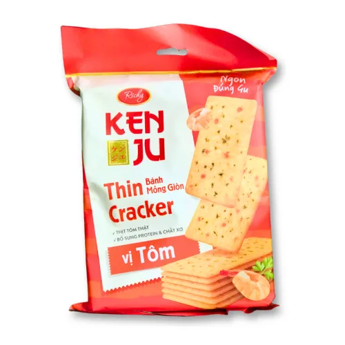 Bánh Quy Mỏng Giòn Vị Tôm Kenju Richy Gói 192g