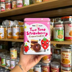 Bánh Quy Nhân Dâu Hộp Thiếc KILIN Thái Lan 400g - Hộp Hồng Trắng