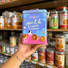 Bánh Quy Nhân Kem Bò Sữa Hộp Thiếc KILIN Thái Lan 400g - Hộp Tím Hồng