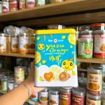 Bánh Quy Nhân Kem Cam Yuzu Hộp Thiếc KILIN Thái Lan 400g - Hộp Xanh Vàng