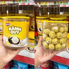 Bánh Quy Nhân Socola Nổ Cắn Bột Nhão Sugarsky 500g - Hộp Vàng