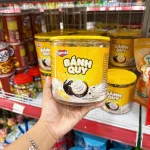 Bánh Quy Nhân Socola Nổ Cắn Bột Nhão Sugarsky 500g - Hộp Vàng