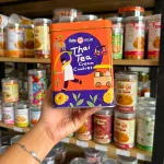 Bánh Quy Nhân Trà Sữa Thái Hộp Thiếc KILIN Thái Lan 400g - Hộp Màu Cam Tím