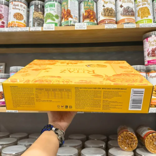 Bánh Quy RITAZ GOLD Thập Cẩm Hoa Hồng Vàng Hộp Giấy 270g