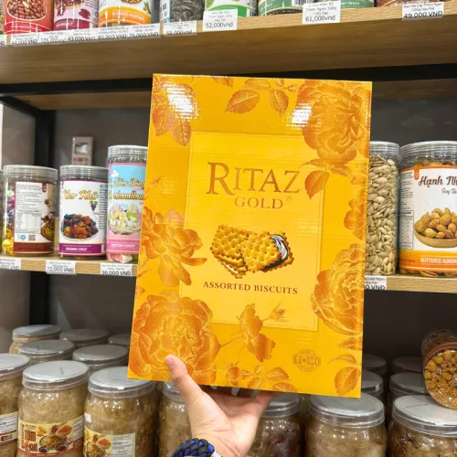 Bánh Quy RITAZ GOLD Thập Cẩm Hoa Hồng Vàng Hộp Giấy 270g