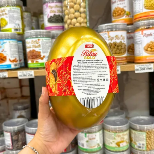 Bánh Quy RITAZ GOLD Thập Cẩm Hộp Thiếc Thỏi Vàng