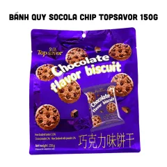 Bánh Quy Socola Chip Topsavor 150g - Bịch Màu Tím