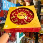Bánh Quy Thập Cẩm RICHY MERRY Hộp Thiếc 334g (Xanh Dương/Đỏ) - Kèm Túi